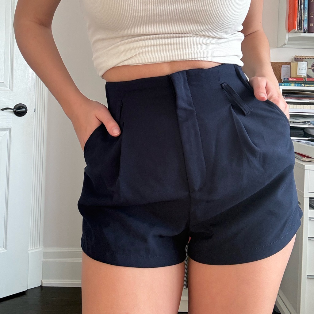 Forever 21 High Waist Navy Shorts